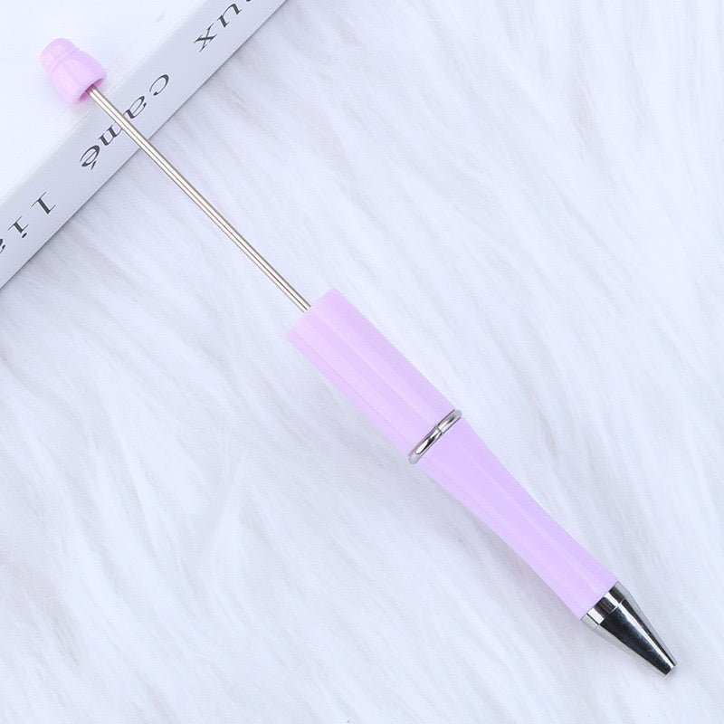 153F. Beadable DIY pink and purple gliter pen - Romo bead